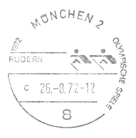 PM GER 1972 Aug. 26th OG Munich c Pictogram with time of cancellation