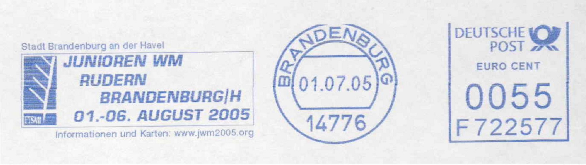 PM GER 2005 July 1st JWRC Brandenburg blue meter mark