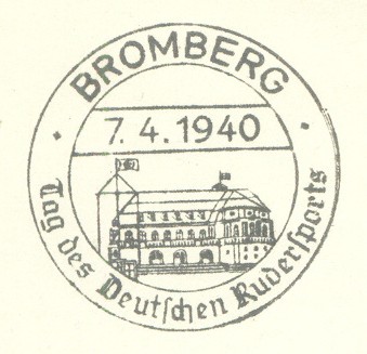 pm ger 1940 apr. 7th bromberg tag des deutschen rudersports drawing of boathouse rc frithjof 