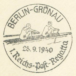 pm ger 1940 sept. 28th berlin gruenau 1. reichspost regatta 2