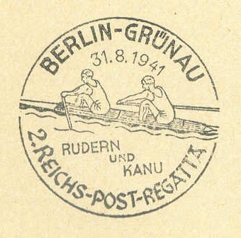 pm ger 1941 aug. 31st berlin gruenau 2. reichs post regatta 2 