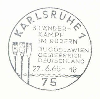 pm ger 1965 june 27th karlsruhe three nations cup yug aut ger three blades in national colours 