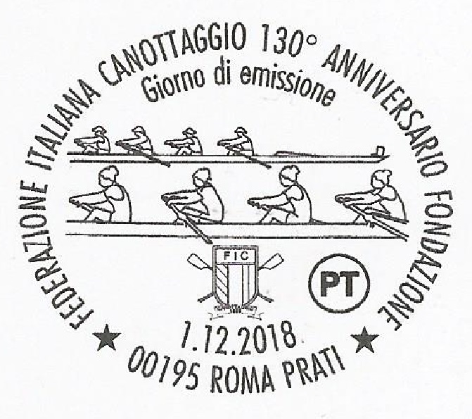 PM ITA 2018 Dec. 1st Roma 130th anniversary of the Italian Rowing Federation FDC PM