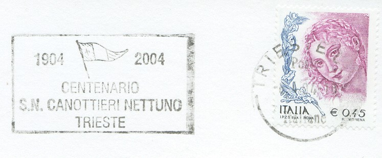 pm ita 2004 trieste s.n. canottieri nettuno centenary club flag 1904 2004 