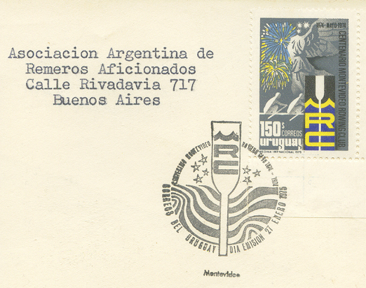 pm uru 1975 jan. 27th montevideo centenary of montevideo rc club emblem