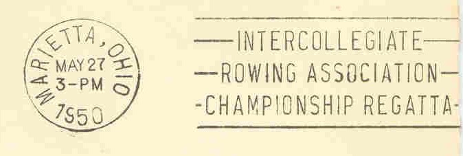 pm usa 1950 may 27th marietta ohio intercollegiate rowing association championship regatta