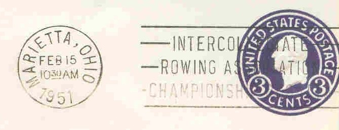 pm usa 1951 febr. 15th marietta ohio intercollegiate rowing association championship regatta