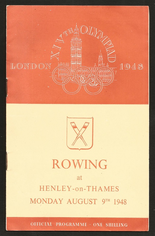 Program GBR 1948 OG London Aug. 9th day of finals Henley
