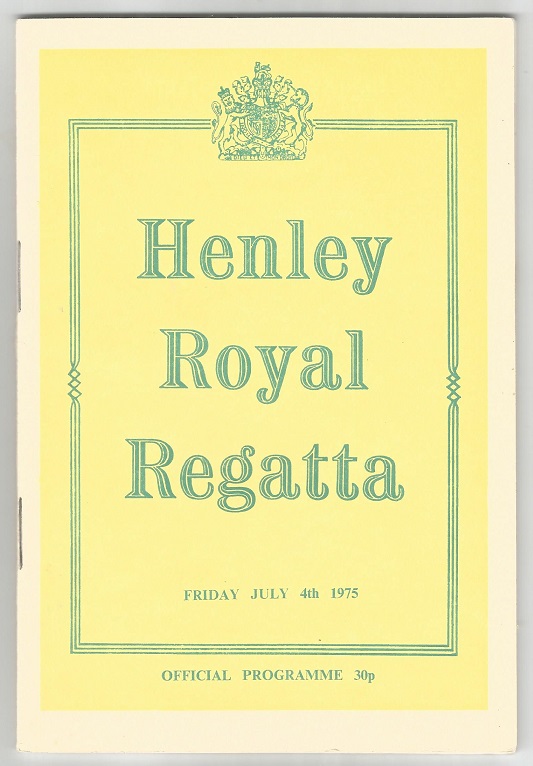 Program GBR 1975 July 4th Henley Royal Regatta