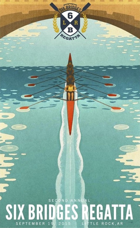Poster USA 2015 Six Bridges Regatta Little Rock Arkansas