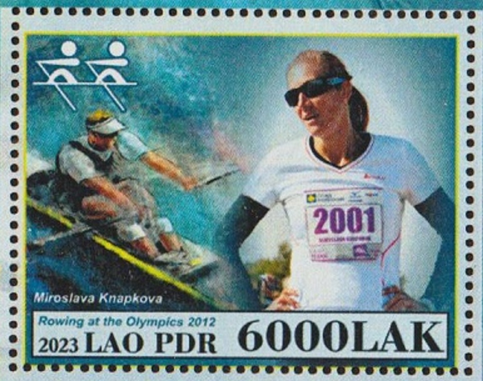 Stamp LAO 2023 Rowing at the Olympics 2012 I Knapkova 