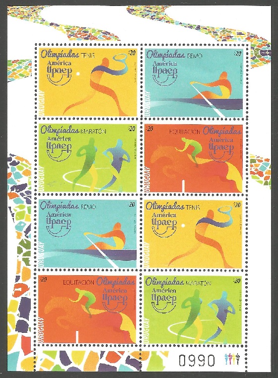 Stamp URU 2016 MS OG Rio de Janeiro