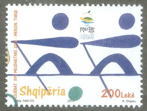 stamp alb 2013 mediterranean games at mersin tur