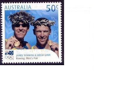stamp aus 2004 og athens tomkins ginn gold medal winners m2