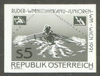 stamp aut 1991 aug. 20th wrc vienna mi 2036 4x black print