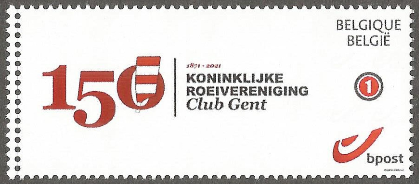 Stamp BEL 2020 Dec. personalized Ghent Koninklijke Roeivereiniging Club 150th anniversary