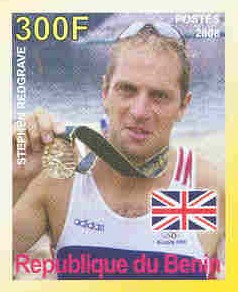 stamp ben 2008 jeux olympiques athletes legendaires steve redgrave imperforated 