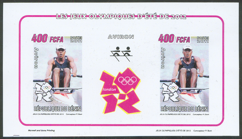 stamp ben 2011 og london 2012 ms imperforated
