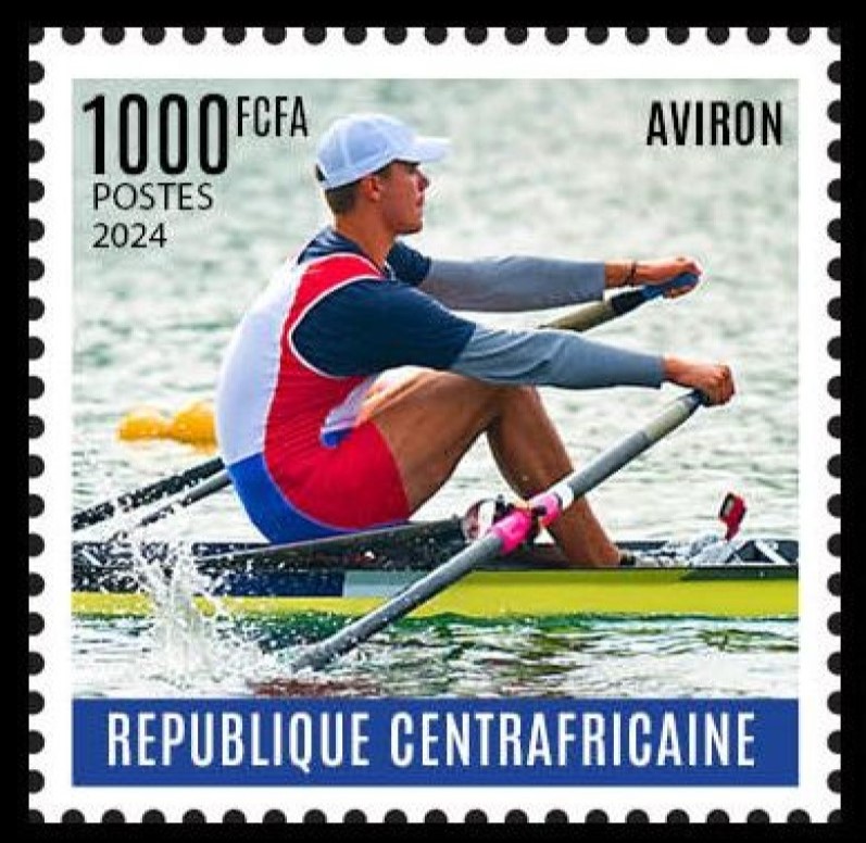 Stamp CAF 2024 OG Paris single sculler 1000 CFCA