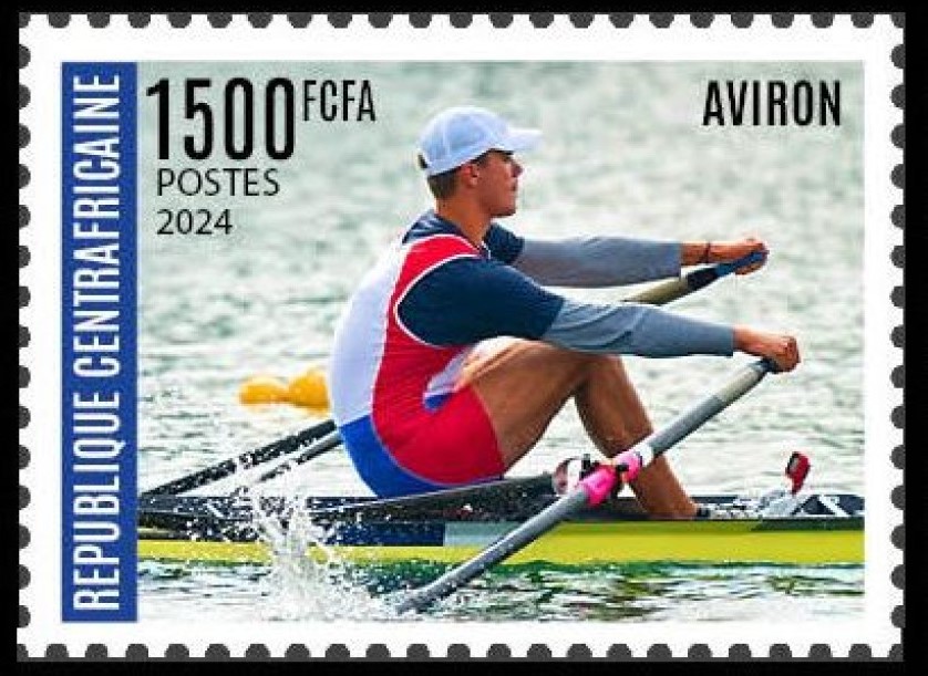 Stamp CAF 2024 OG Paris single sculler 1500 CFCA