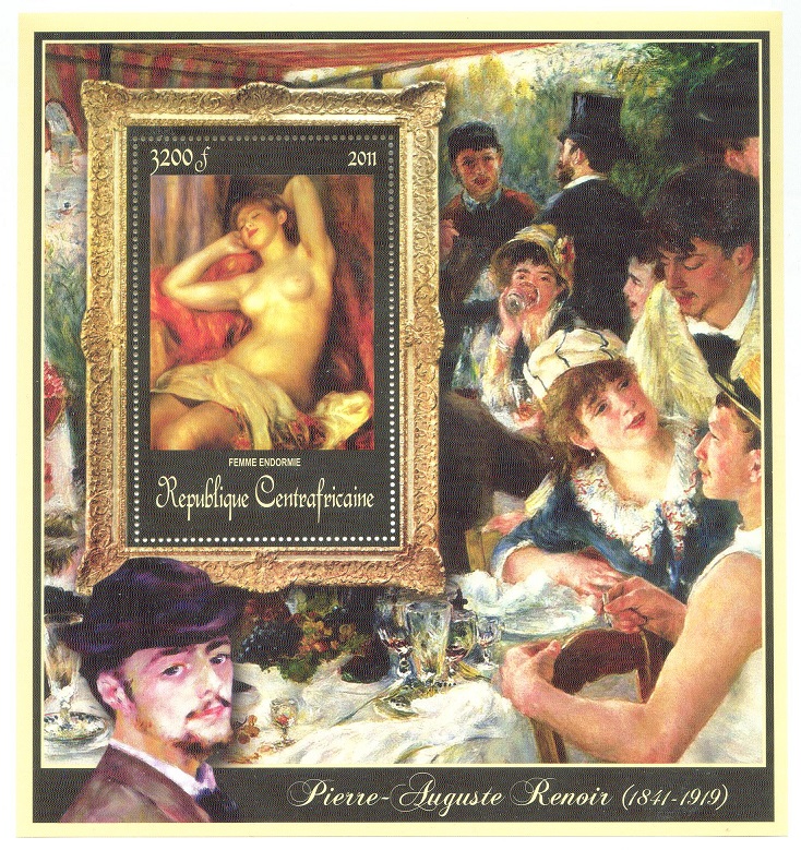 stamp caf 2011 ss painting le djeuner des canotiers 1881 by pierre auguste renoir 1841 1919