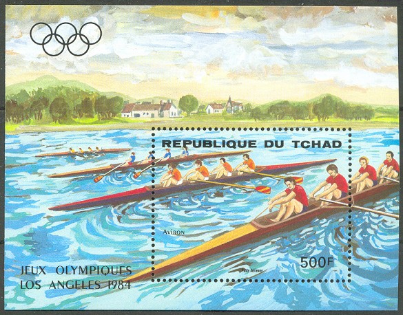 stamp cha 1984 march 1st og los angeles ss mi bl. 221 4 race 