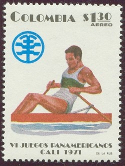 stamp col 1971 july 16th panamerican games mi 1196 single sculler 
