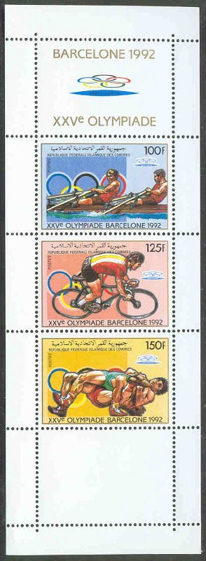 stamp com 1988 apr. 18th og barcelona three values mi 826 a 828 a se tenant