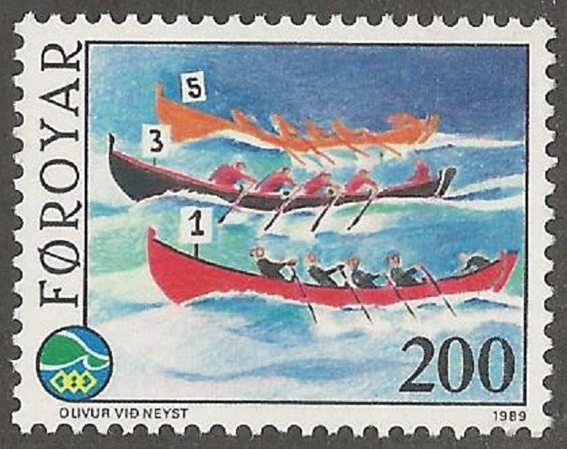 stamp den faroer islands 1989 june 5th international contest of the small islands