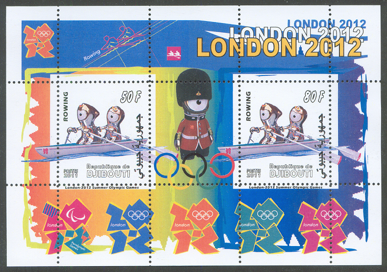 stamp dji 2011 og london 2012 ms