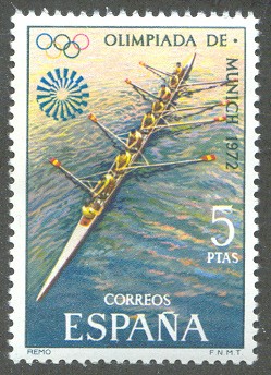 stamp esp 1972 aug. 26th og munich mi 1995 8