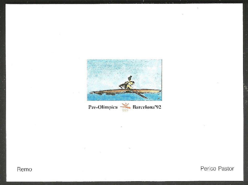 stamp esp 1991 march 7th og barcelona proof de luxe no. 001750