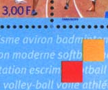 stamp fra 2000 sept. 9th olymphilex sydney ms mi 3481 82 kb rowing among other sports written in background detail