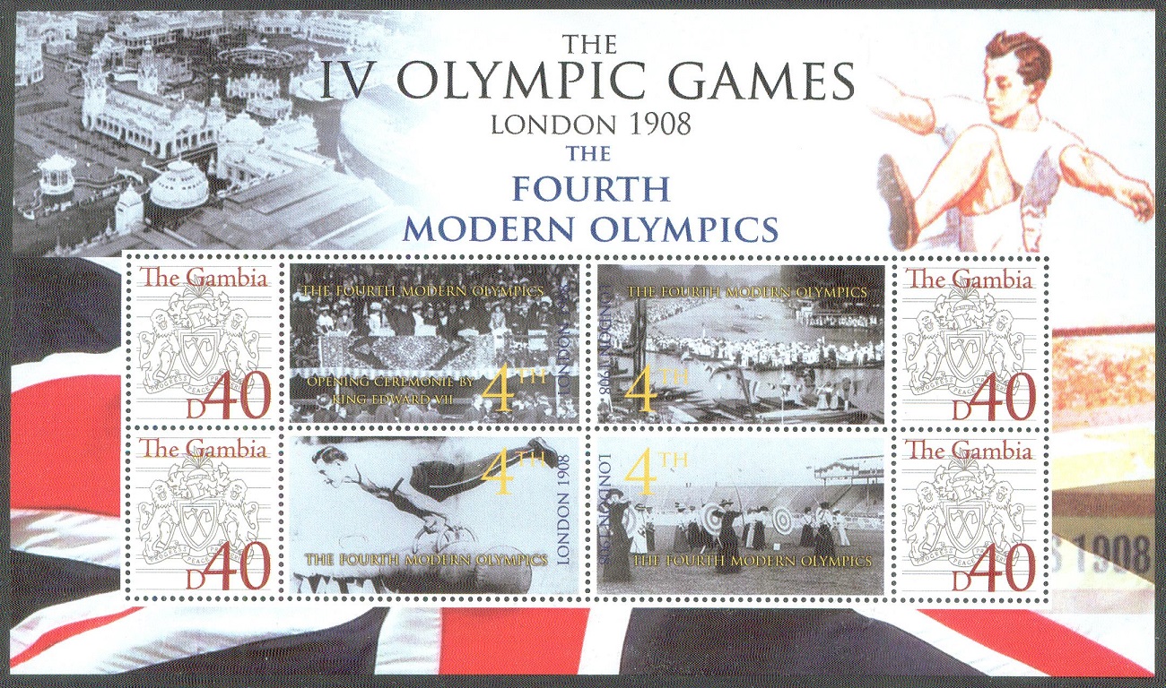 stamp gam undated the fourth modern olympic games london 1908 ss