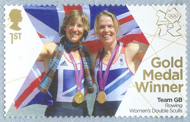 stamp gbr 2012 aug. 4th og london w2x gold medal for anna watkins katherine grainger gbr