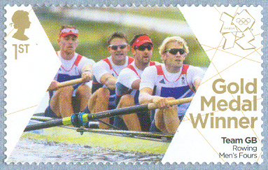 stamp gbr 2012 aug. 5th og london m4 gold medal for alex gregory tom james pete reed andrew triggs hodge gbr