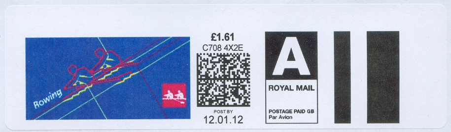 stamp gbr 2012 jan. 12th og london self adhesive