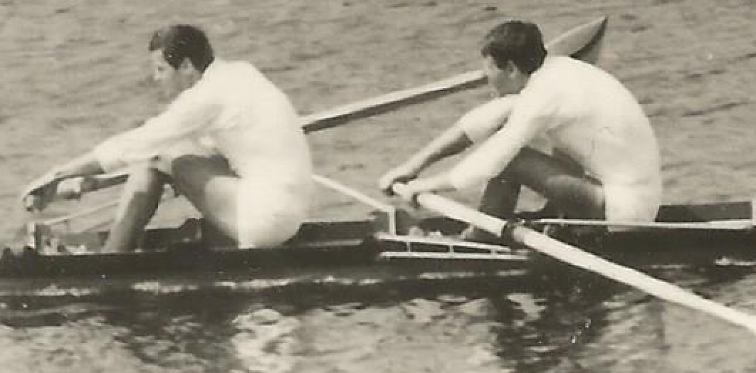 stamp gdr 1972 may 16th og munich cut from photo showing the last strokes of h. j. bothe j. lucke in the m2 final at og mexico