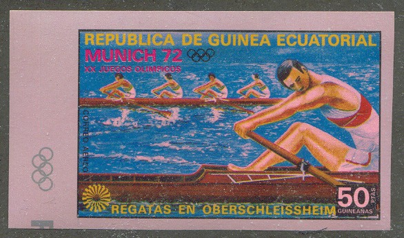 stamp geq 1972 july 25th og munich mi a 104 imperforated 4 race