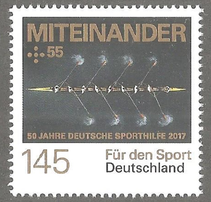 Stamp GER 2017 May 11th Miteinander 50 years Deutsche Sporthilfe