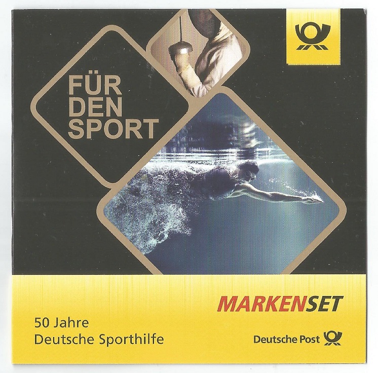 Stamp GER 2017 May 11th booklet 50 years Deutsche Sporthilfe front