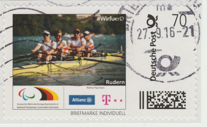 Stamp GER date of issue unknown German Disabled Association personalized issue