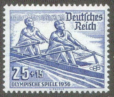 stamp ger 1936 aug. 1st og berlin mi 631 from souvenir sheet
