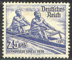 stamp ger 1936 may 9th og berlin mi 615 2x