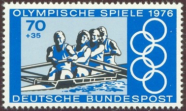 stamp ger 1976 apr. 6th og montreal mi 889 4 drawing taken from photo of gdr 4 og munich 1972 1