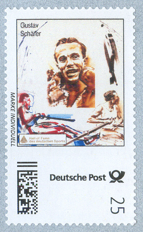 stamp ger 2011 hall of fame des deutschen sports gustav schaefer 1906 1991 olympic champion single sculls og berlin 1936 self adhesive