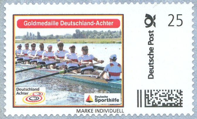 stamp ger 2012 deutsche sporthilfe m8 gold medal win for the deutschland achter