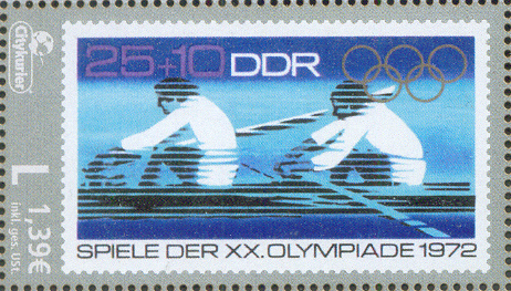 stamp ger 2012 jan. 16th citykurier copy of stamp gdr 1972 og munich designed by manfred gottschall gdr