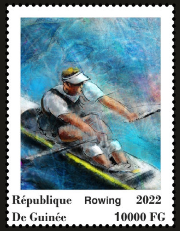 Stamp GUI 2022 Rowing painting depicting Drysdale