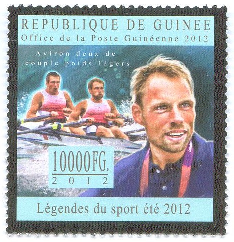 stamp gui 2012 dec. 17th lgendes du sport t 2012 m2x perforated